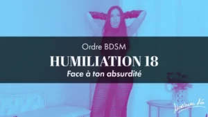 Ordre humiliation 18 • Face à ton absurdité