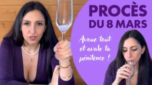 Procès du 8 mars 2026, Avoue tout et avale ta pénitence